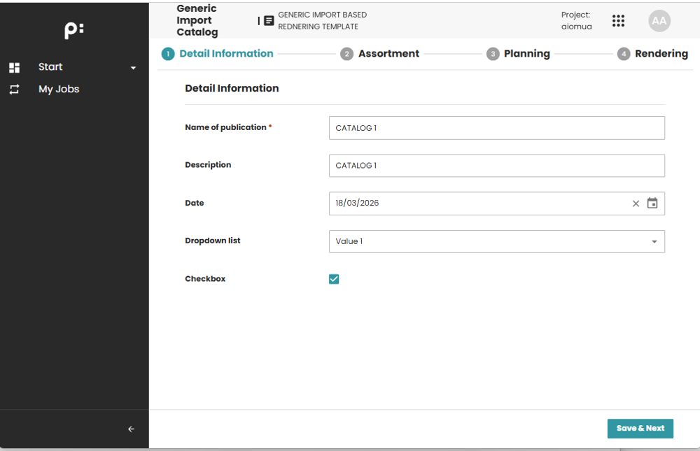 Detail Information wizard step
